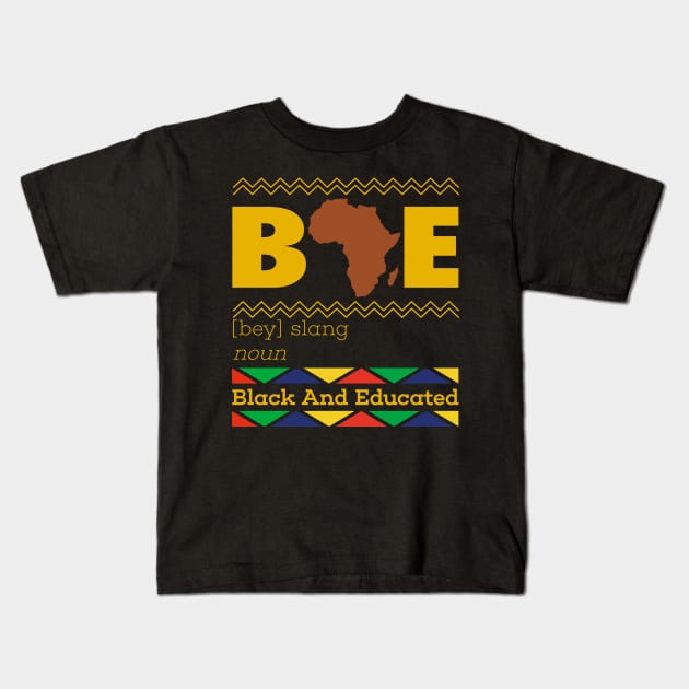 Black And Educated Shirt| Black Pride Tshirt| Black Girl Power Shirt Kids T-Shirt by GigibeanCreations